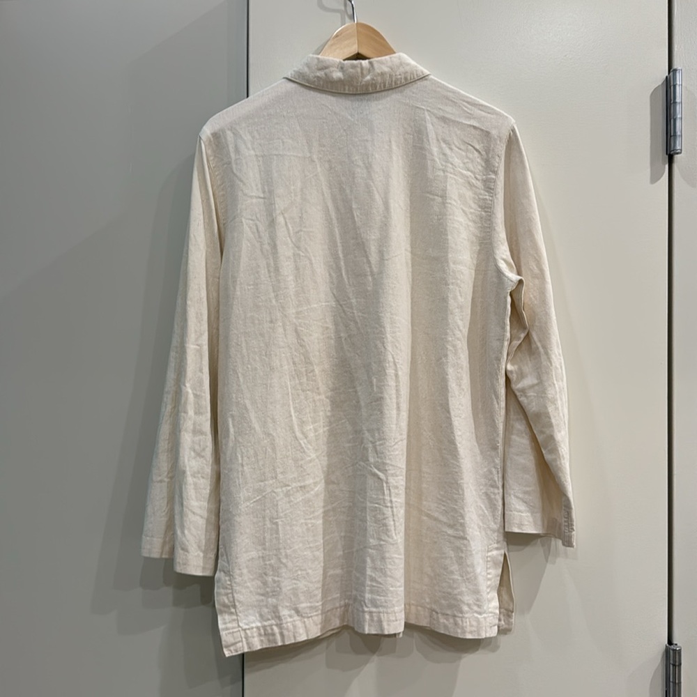 Vintage 90’s Linen/Cotton Chore Jacket from Land’s End in Bone, size 6 - Picture 6 of 6
